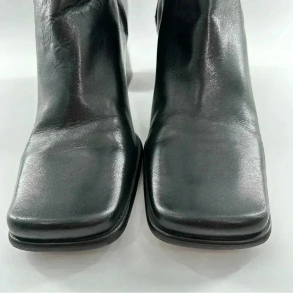 Nine West Zamir ankle booties size 10 black leather vintage 90s Y2k boots - Picture 2 of 12
